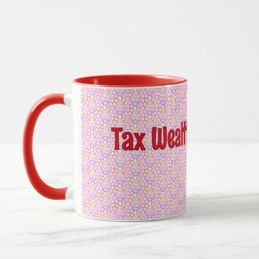 Red Geometric Tax Wealth, Statement-Tasse Tasse (Links)