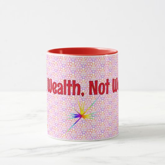Red Geometric Tax Wealth, Statement-Tasse Tasse (Zentrum)