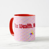 Red Geometric Tax Wealth, Statement-Tasse Tasse (Vorderseite Links)