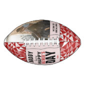 Red Geometrie Daddy Happy Vatertag Foto Football (Vorderseite)