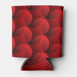 Red Geometry: Raster Line Art Dosenkühler