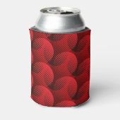 Red Geometry: Raster Line Art Dosenkühler (Kanne Rückseite)