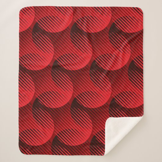 Red Geometry: Raster Line Art Sherpadecke (Vorderseite)