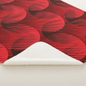 Red Geometry: Raster Line Art Sherpadecke (3/4)