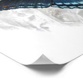 Red Gepunktet Lila Butterfly Poster (Ecke)