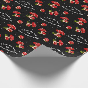 Red Gepunktet Mushroom Geschenkpapier