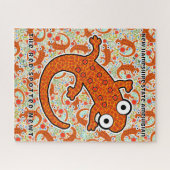 Red Gepunktet Newt - New Hampshire Staat Amphibien Puzzle (Horizontal)