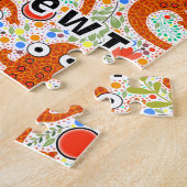 Red Gepunktet Newt - New Hampshire Staat Amphibien Puzzle (Seite)