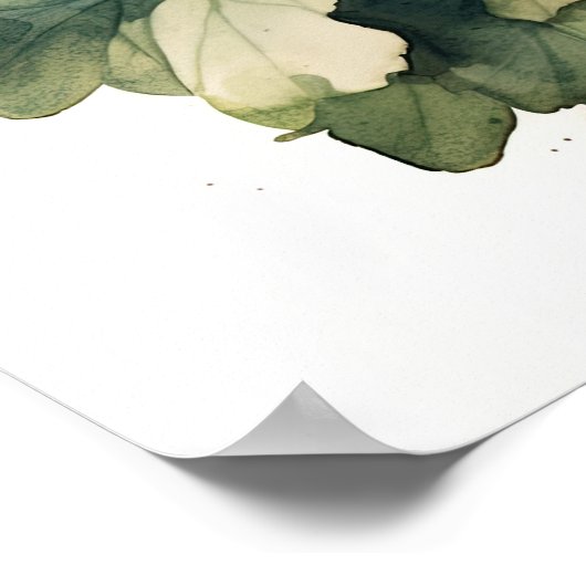 Red Geranium Blume Art Print Poster (Ecke)