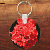 Red Geranium Blume Schlüsselanhänger (Vorderseite)