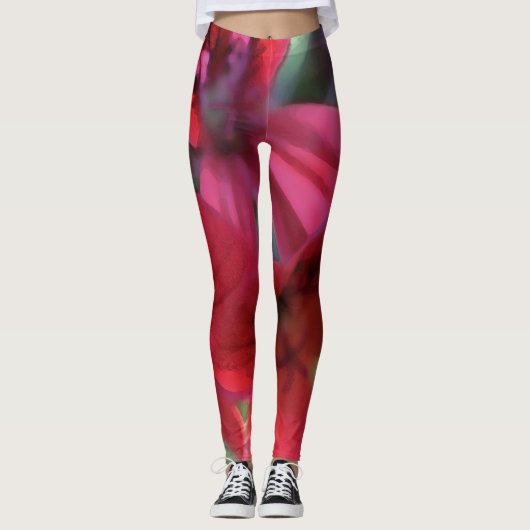 Red Geranium Leggings (Vorderseite)