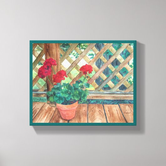 Red Geranium Leinwanddruck (Vorderseite)