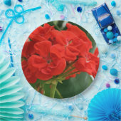 Red Geranium Pappteller (Party)