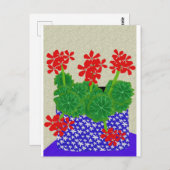 Red Geranium Postcard Postkarte (Vorne/Hinten)