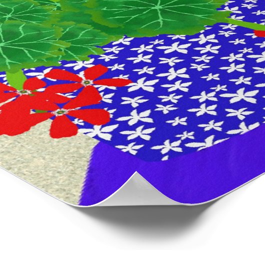 Red Geranium Poster (Ecke)