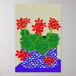 Red Geranium Poster