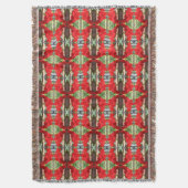 Red Geranium Stripes Decke (Vorderseite Vertikal)