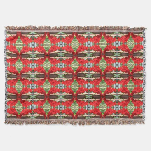 Red Geranium Stripes Decke (Vorderseite)