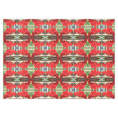 Red Geranium Stripes Tischdecke (Vorderseite (Horizontal))