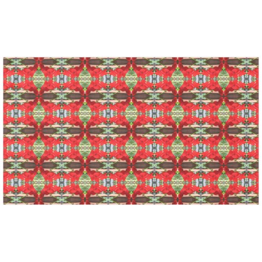 Red Geranium Stripes Tischdecke (Vorderseite (Horizontal))