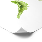 red geranium watercolour flowers  poster (Ecke)