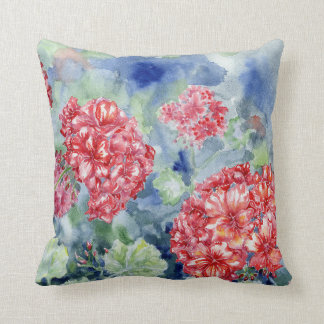 "Red Geraniums II" Kopfkissen Kissen