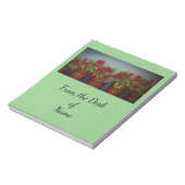 Red Geraniums in clay pots Notizblock (Rotiert)
