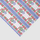 Red Geraniums Pattern Seidenpapier (Ausschnitt)