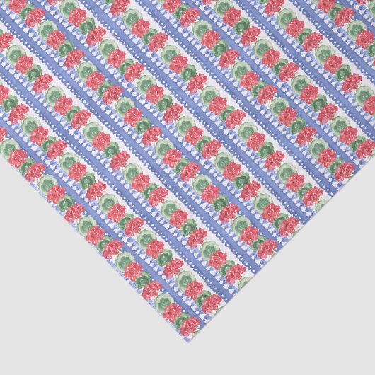 Red Geraniums Pattern Seidenpapier (Ausschnitt)