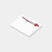 Red Gerber Daisy and Filigree Template Post-it Klebezettel (angewinkelt)