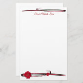 Red Gerber Daisy Blume Fotograf Geblüht Briefpapier (Vorne/Hinten)