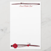 Red Gerber Daisy Blume Fotograf Geblüht Briefpapier (Vorderseite)