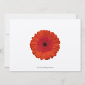 Red Gerber Daisy Bridal Dusche Einladung (Rückseite)