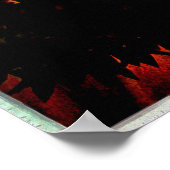 Red Gerber Daisy Closeup Foto Bold Modern Inspirie Poster (Ecke)