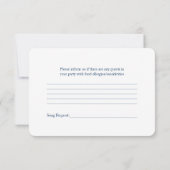 Red Gerber Daisy Navy Blue Ribbon Wedding RSVP Karte (Rückseite)