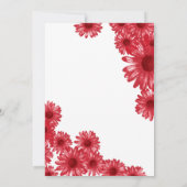 Red Gerber Daisy Wedding Einladungen (Rückseite)