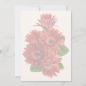 Red Gerbera Daisies Einladung (Rückseite)