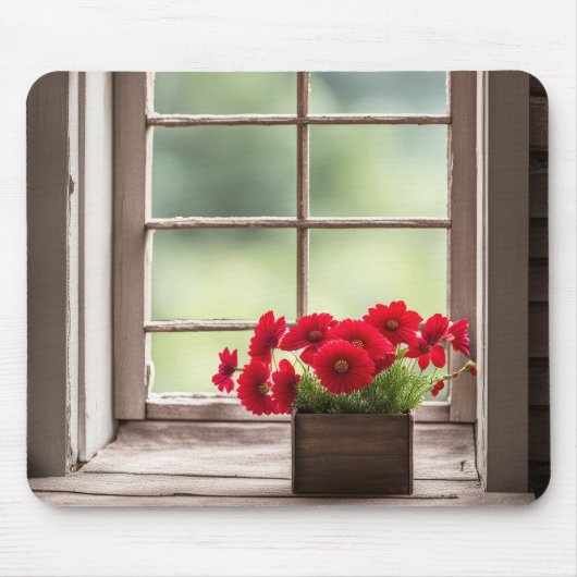 Red Gerbera Daisies in Box Mousepad (Vorne)