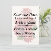 Red Gerbera Daisies Save The Date (Stehend Vorderseite)