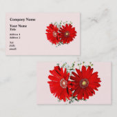 Red Gerbera Daisies und Stephanotis Visitenkarte (Vorne/Hinten)