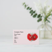 Red Gerbera Daisies und Stephanotis Visitenkarte (Stehend Vorderseite)