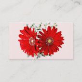 Red Gerbera Daisies und Stephanotis Visitenkarte (Rückseite)