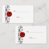 Red Gerbera Daisy Besondere Anlass Platzkarte (Vorne/Hinten)