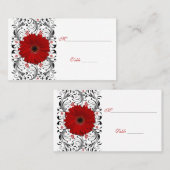 Red Gerbera Daisy Besondere Anlass Platzkarte (Vorne/Hinten)