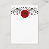 Red Gerbera Daisy Empfang Card Begleitkarte (Rückseite)