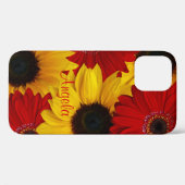 Red Gerbera Daisy Gelbe Sonnenblume Case-Mate iPhone Hülle (Rückseite (Horizontal))