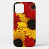 Red Gerbera Daisy Gelbe Sonnenblume Case-Mate iPhone Hülle (Rückseite)