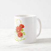 Red Gerbera Daisy Kaffeetasse (VorderseiteRechts)