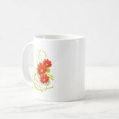 Red Gerbera Daisy Kaffeetasse (Vorderseite Links)
