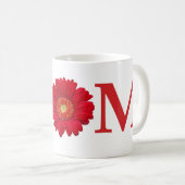 Red Gerbera Daisy Mama Kaffeetasse (VorderseiteRechts)
